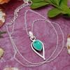 Turquoise Pendant-Teardrop Turquoise Pendant-Tibetan Turquoise Necklace