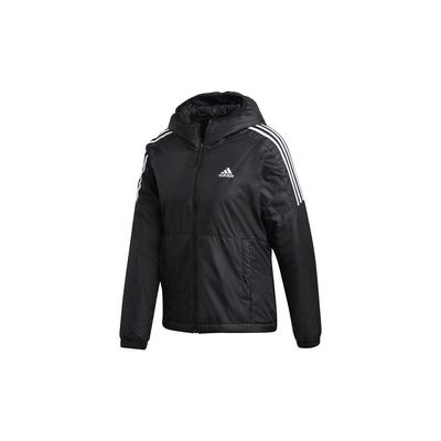 Essentials Outdoor Casual Sportsowa Ciepła Bawełniana Kurtka z Kapturem Zimowa Kurtka Damska Czarna GH4598