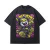 Heavy American Heavy Retro Pure Cotton Short-Sleeved T-Shirt For Men And Women Washed And Old Loose Direct Injection Printing Custom