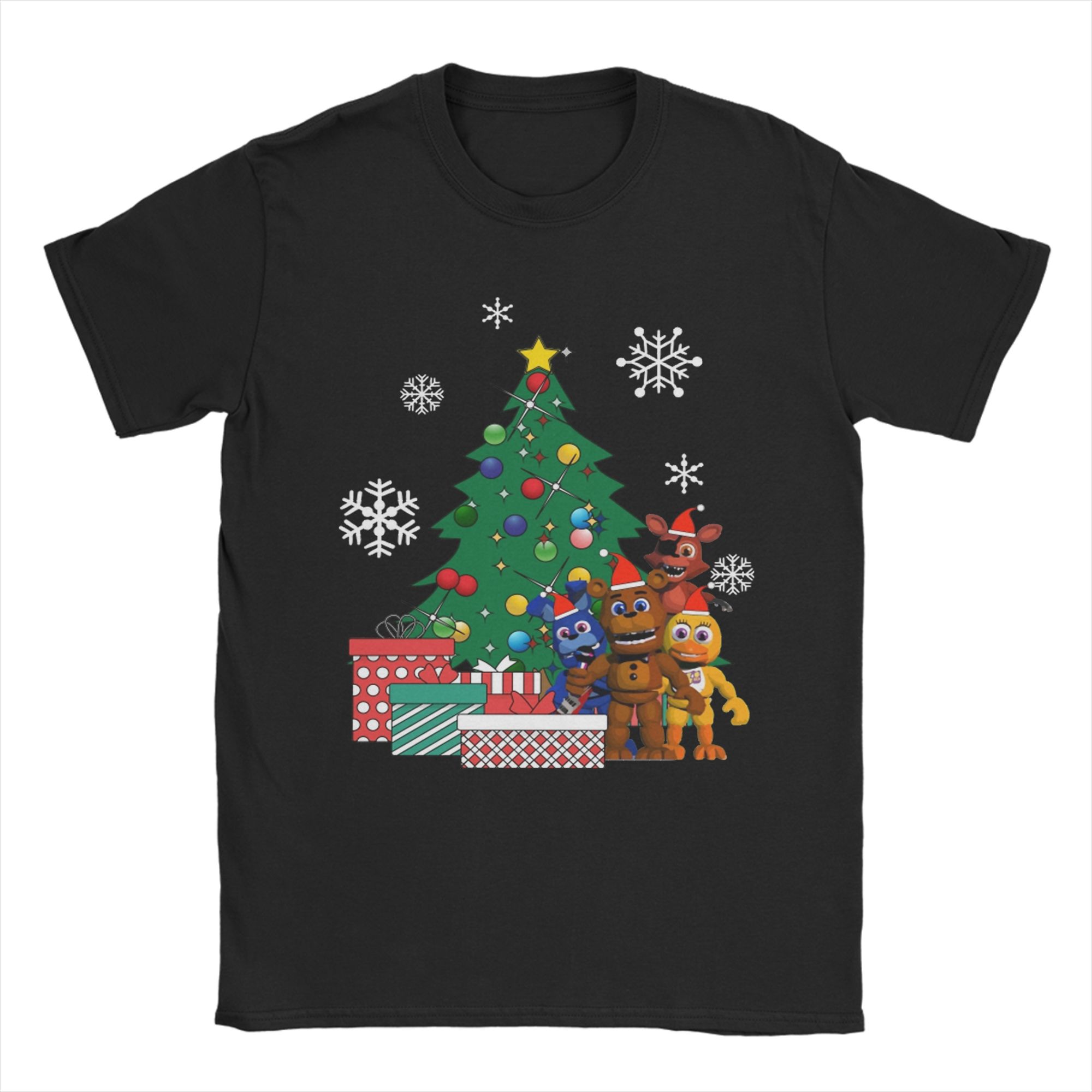 

Graphic Printed FNAF At Freddys T Shirt For Unisex Pure Cotton Tee Shirt Short Sleeve Tops 5XL різнокольоровий