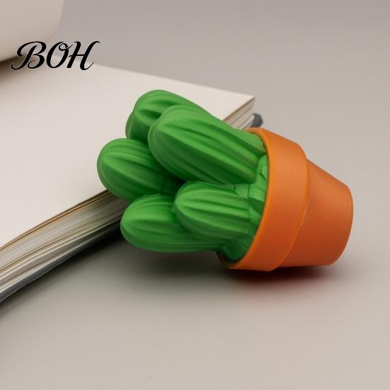Relaxing Fidget Clicker 3D Printed Cactus Toy, Simulated Succulents Desk Small Accessory Ornament, Mini Portable Sensory Toy for Adults Tactile