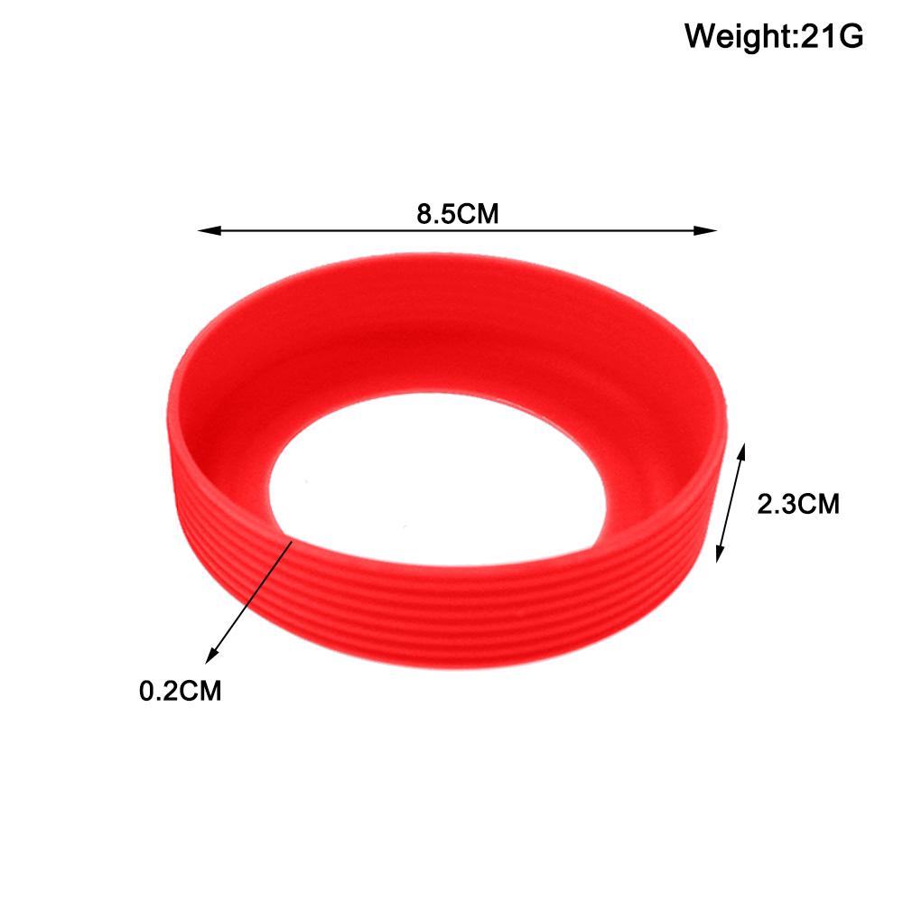 1 pièce 8,5 cm 21 g 15 couleurs Fileté Silicone Souple Couvercle de Fond de Tasse Anneau Manchon Gaine Résistant à l'Usure Antidérapant Bonne Résistance