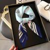 French Retro Silk Scarf Women'S Cashew Nut Fashion Versatile Small Square Scarf Literary Streamer Scarf High-End Scarf