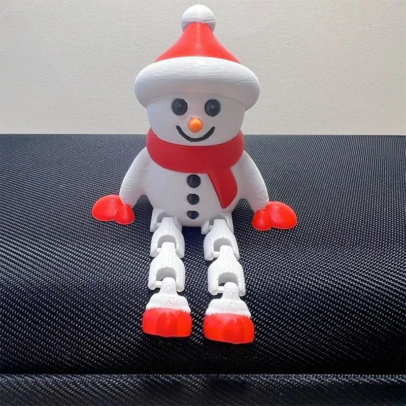 Cute snowman Christmas Toys 3D Printing Christmas Tree Snowman Elk Doll Bag Pendant Decoration Festival Gift