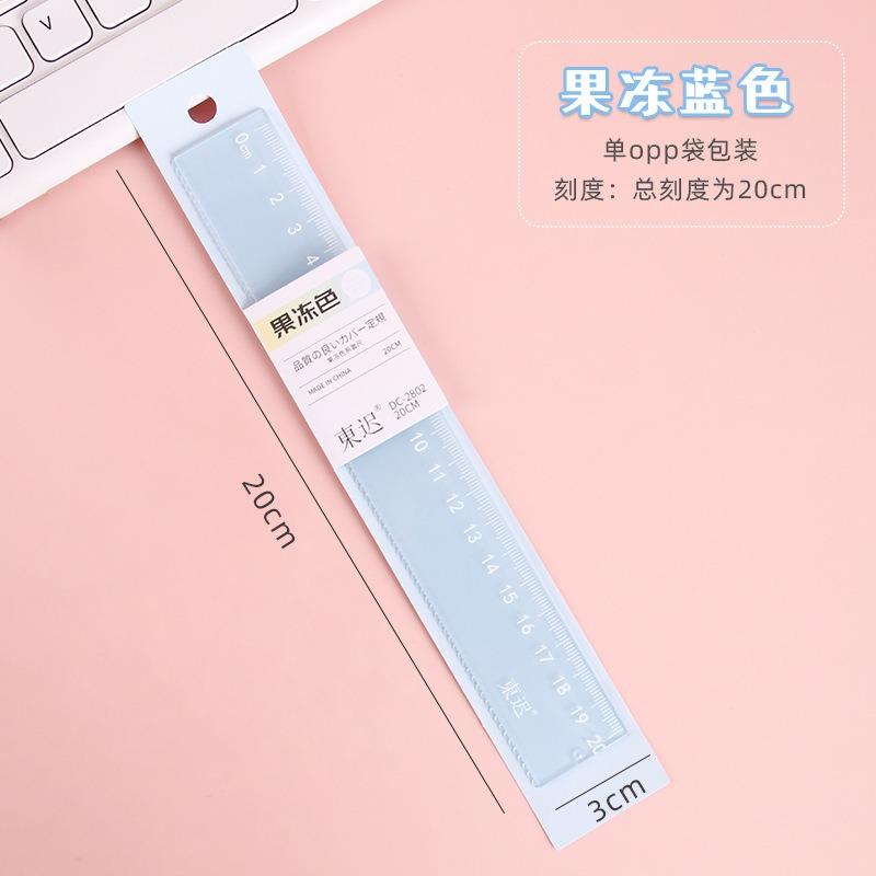 Creative Jelly Color 20cm Straight Ruler For Student Office Drawing Measuring Tool