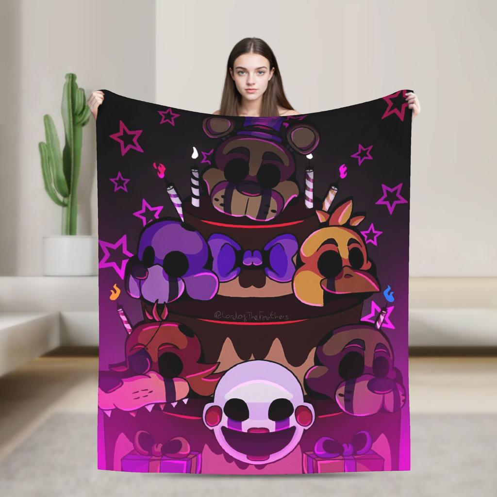 FNAF At Freddys Blanket Quality Soft Throw Blanket Winter Girls Boys Outdoor Funny Bedspread