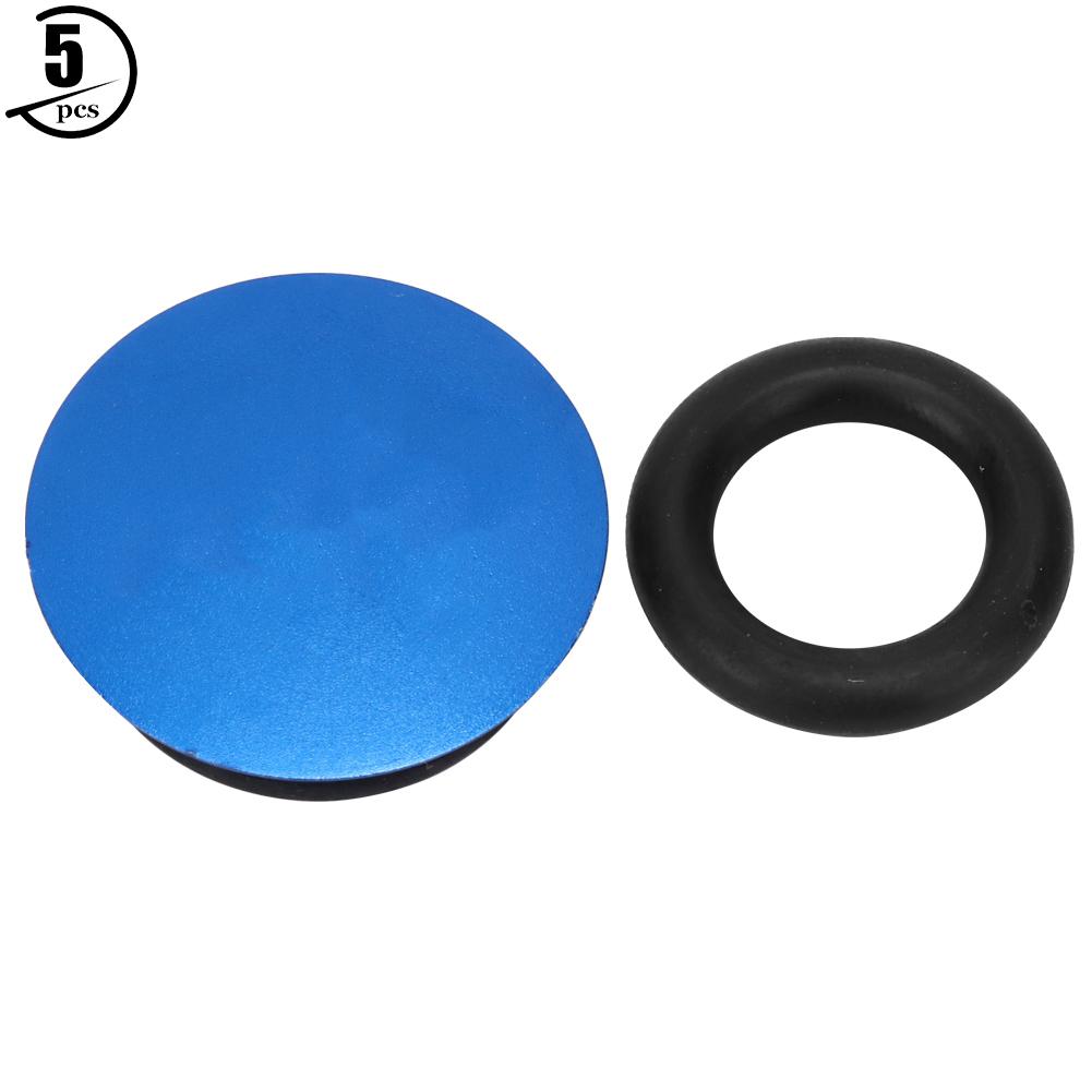 

Mountain Bicycle Road Bike Aluminum Alloy Bottom Bracket BB Hollow Integrated Crankset Dust CoverBlue 22 25mm Hole синій