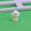 Micro Landscape Cute Golden Retriever Resin Dog Ornament for Desktop or Car Decor.