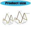 Industrial Desktop Storage Rack with Geometric Pattern Small Plate Holder Metal Construction Home Decoration