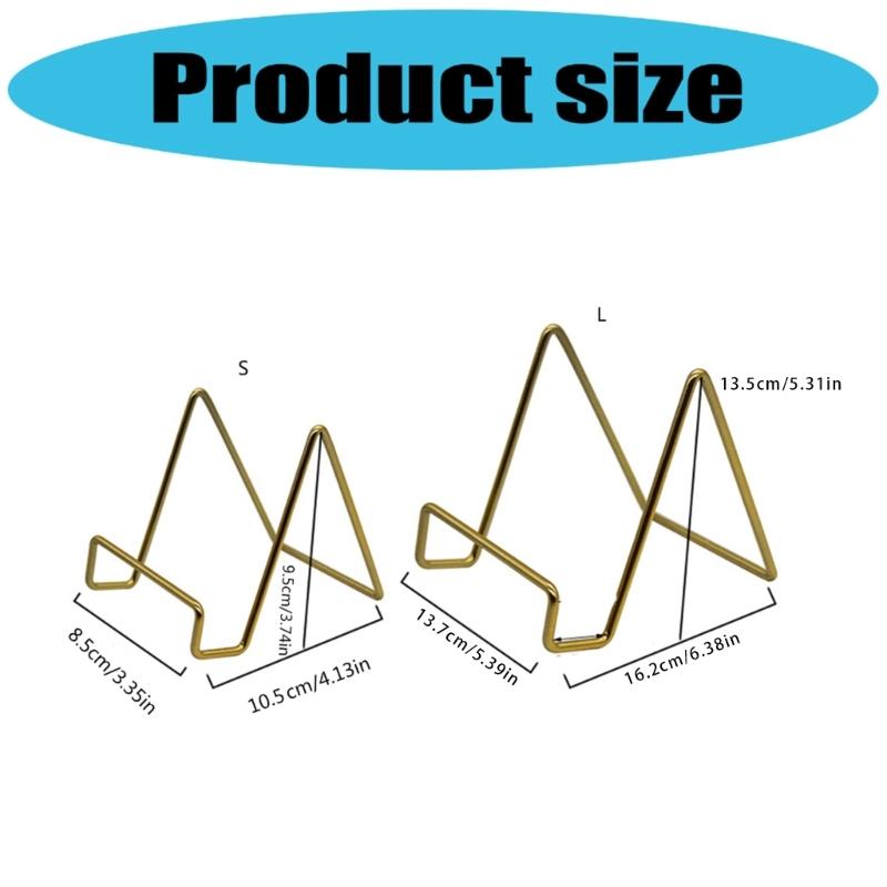 Industrial Desktop Storage Rack with Geometric Pattern Small Plate Holder Metal Construction Home Decoration