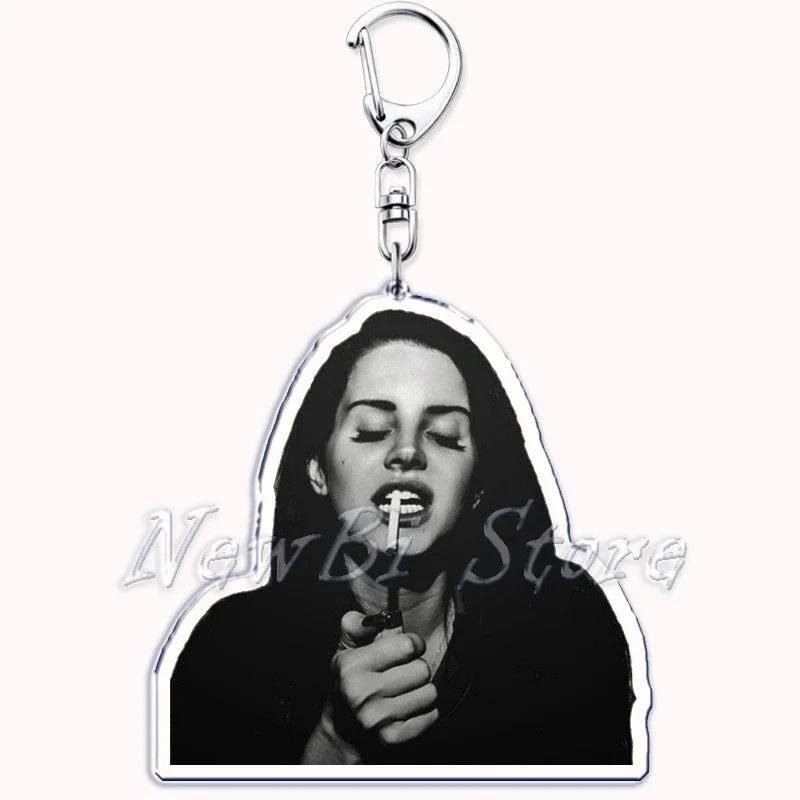 

Hot Singer Lana Del Rey Keychain for Accessories Bag Pendant Born To Die Ultraviolence Key Chain Ring Keyring Jewelry Fans Gifts