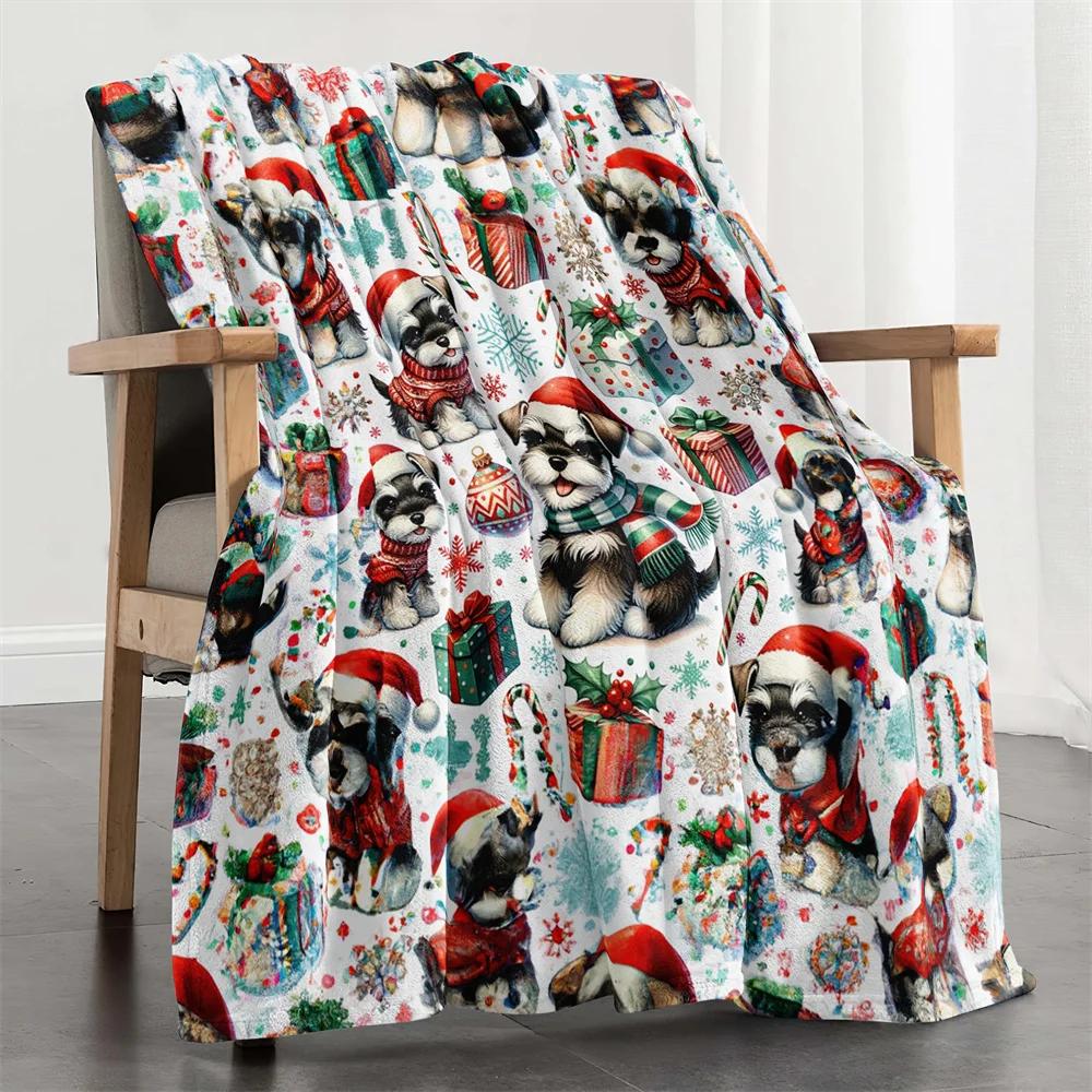 Adorable Puppy & Gifts Design Soft Microfiber Throw Blanket – Cozy for Bed, Sofa, Camping, Picnic & Winter Warmth Decor