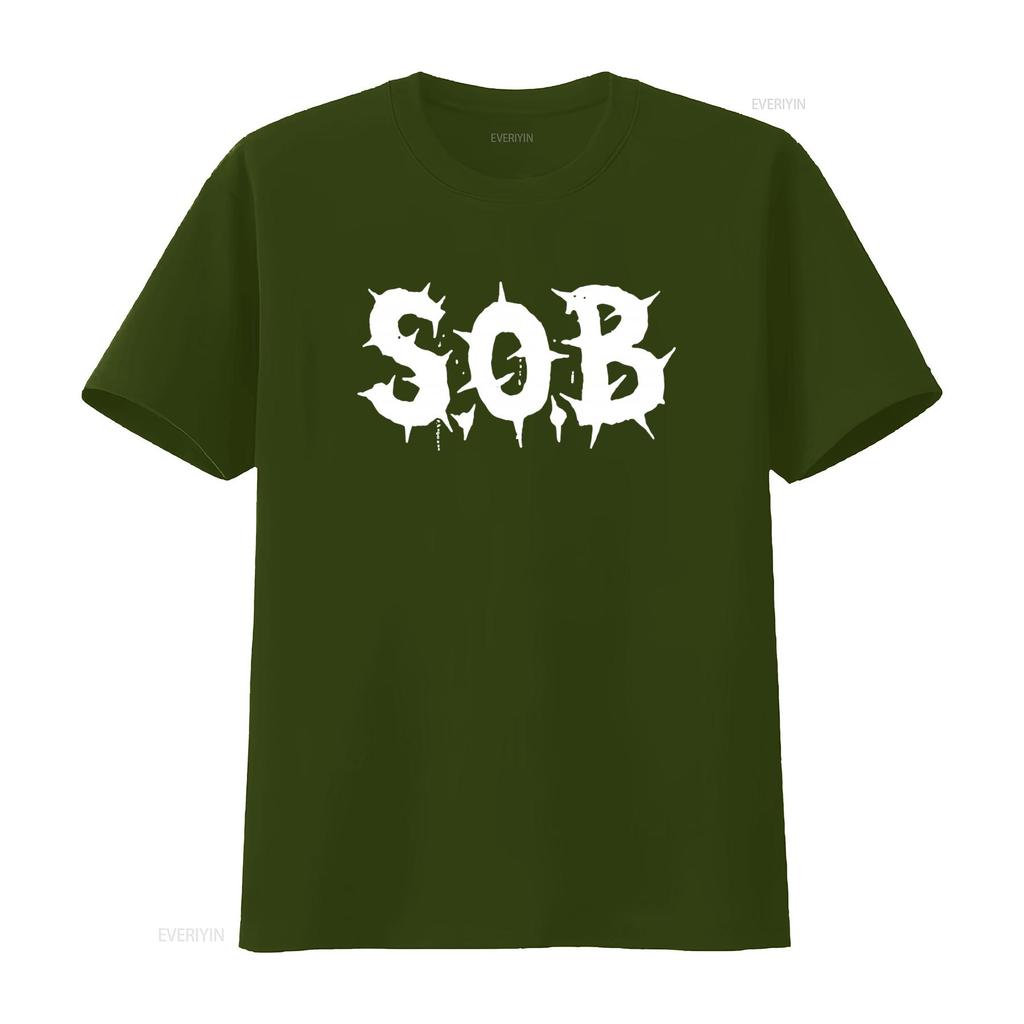 Vintage 90s SOB Rare Punk Band T Shirt Napalm Death Crust Grindcore Style Vintage Washed Soft Stretched Streetwear Fashion