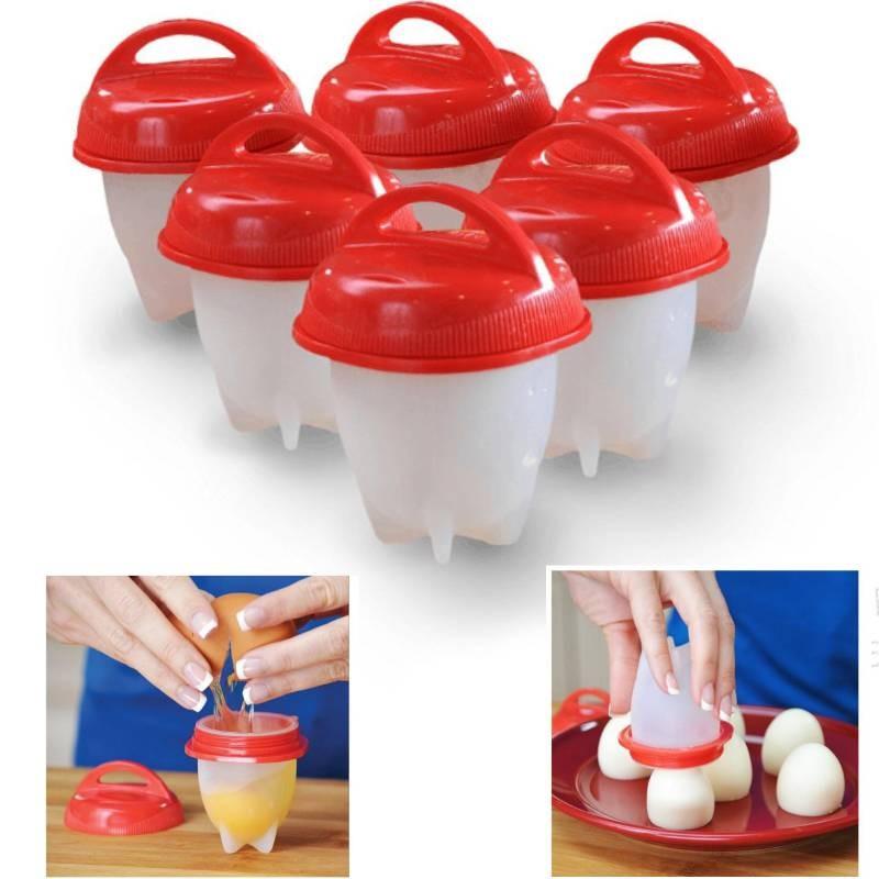 Premium Nonstick Silicone Egg Steamer Cups Six Pack For Perfect Poached Eggs