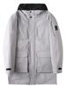 Wolf Men's Mid-Length Hooded Duck Down Jacket with Detachable Liner - Windproof and Warm for Winter