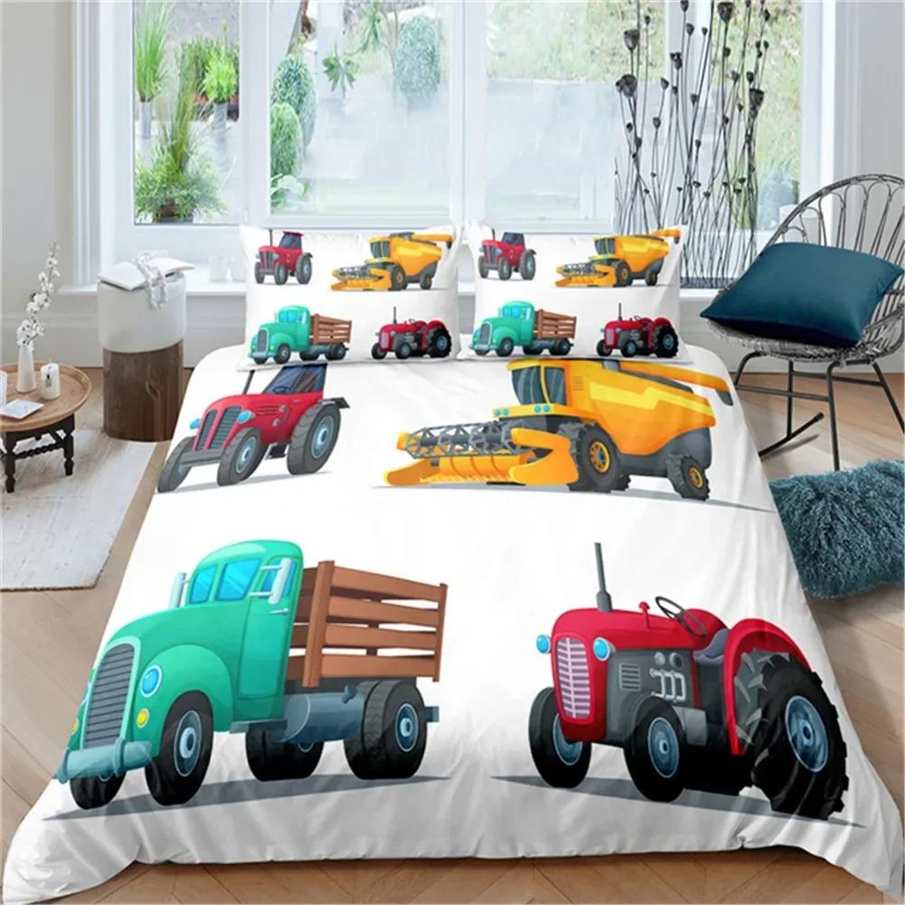 Comfortable Cartoon Pattern Duvet Cover Set With Duvet Cover And Pillowcases King Queen Twin Sizes For All Ages