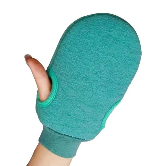 Bath Towel with Painless Scrub Design Three-Finger Separation Easy Grip Exfoliating Mitt Easy To Clean Bath Accessories