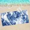 Japanese Style Ocean Wave Beach Towel Flat Print Blue Sea Microfiber Bath Towels for Surfing Travel Pool Party Outdoor