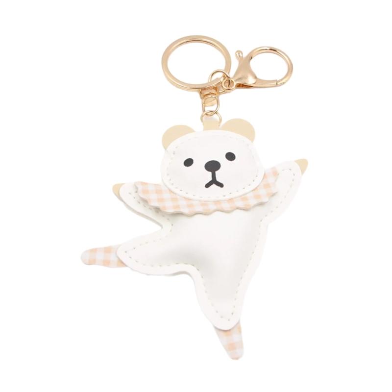 Ballet Dancing Bear Keychain Playful Ballet Bear Keychain Pendant Accessory for Adding Charm To Your Style