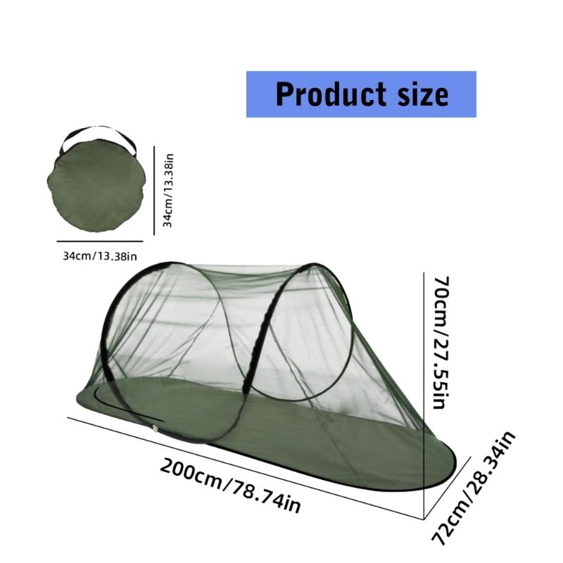 Boats Shape Tent Single Outdoor Camping Mosquitoes Mesh Tent Breathable Hand Throwing Extended Net for Camping, Fishing