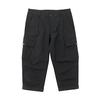 Black Cropped Pants with Belted Hem