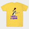 Men Black Print T-shirt The Mark Of El Kabong No-Cut Transfer Paper Print Cotton Tshirt