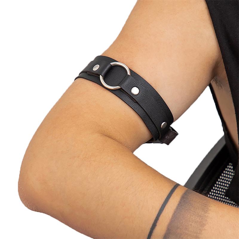Men Sexy Pu Leather Armband Bracelet Harness Belts Adjustable Bondage Body Cage Arm Cosplay Clubwear