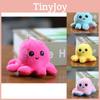 Adorable Reversible Octopus Plush Toy With Soft Short Plush In Multiple Colors