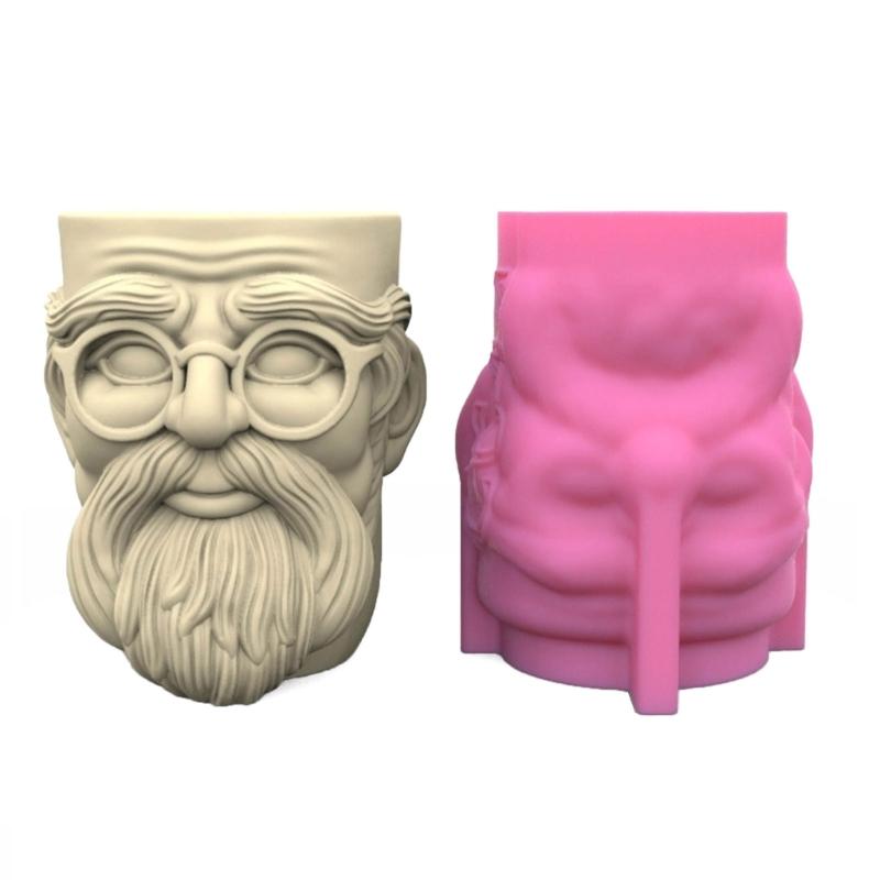 

Flower Pots Silicone Molds Succulents Planter Molds Elderly Vases Castings Mould 1