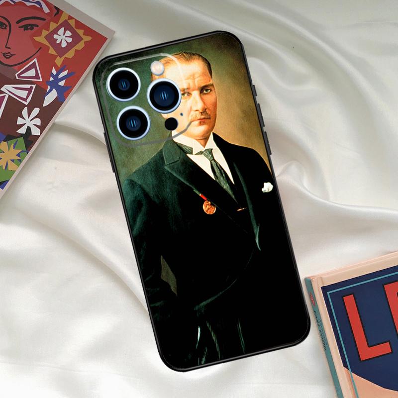 Mustafa Kemal Ataturk Case For iPhone 16 15 14 Pro Max Cover For iPhone 16 15 11 12 13 Pro Max Mini XS X XR Plus Capa