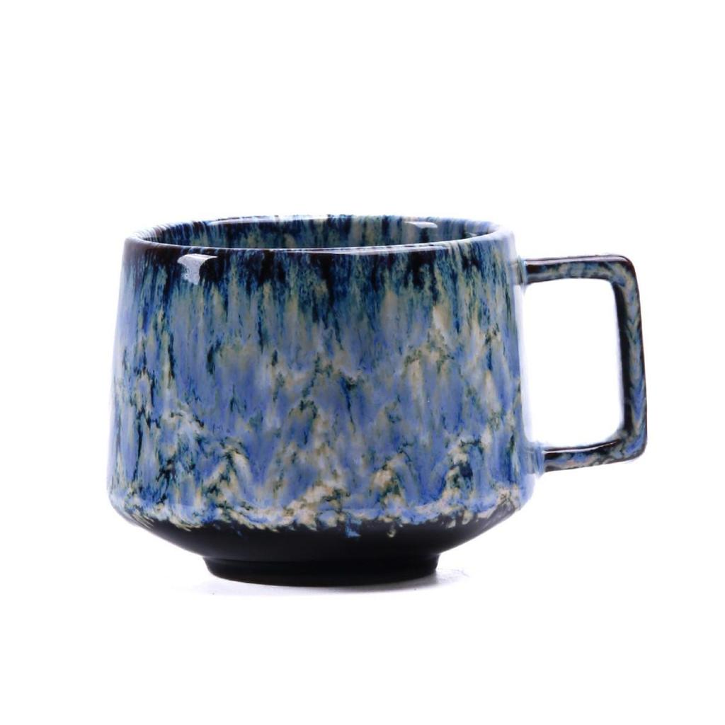 Retro Style 175ml Ceramic Coffee Cup with Handle for Home or Office