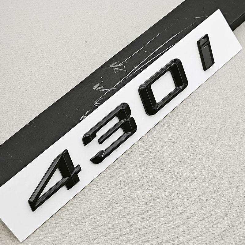 3D ABS Auto Buchstaben Logo 430i 430d Plakette Aufkleber Emblem Abziehbilder Für BMW 4er Serie 430i 430d G22 G26 G23 Heckkennzeichnung Zubehör