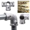 1\2''/3\4" Pipe Fitting Connector Aluminum Alloy Steel Elbow Frame Fasteners Fixed buckle Corner Circular Pipe Connector