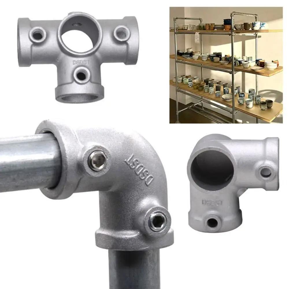 1\2''/3\4" Pipe Fitting Connector Aluminum Alloy Steel Elbow Frame Fasteners Fixed buckle Corner Circular Pipe Connector
