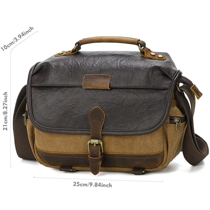Retro DSLR Camera Bag Canvas Crossbody Photography Bag Micro Single Storage Bag Shockproof Digital Bag Men s Outdoor Camera хаки