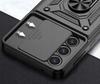 Case for Samsung Galaxy S24 FE ARMOR SLIDE RING REINFORCED CASE + 9H GLASS