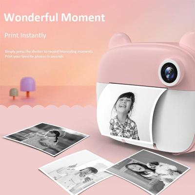 Polaroidkamera für Kinder, hochauflösende Druckkamera, Fotokamera, Videokamera, Spielzeug, Mädchenspielzeug, Kinderkamera, Videokamera, Geburtstagsgeschenk für Jungen