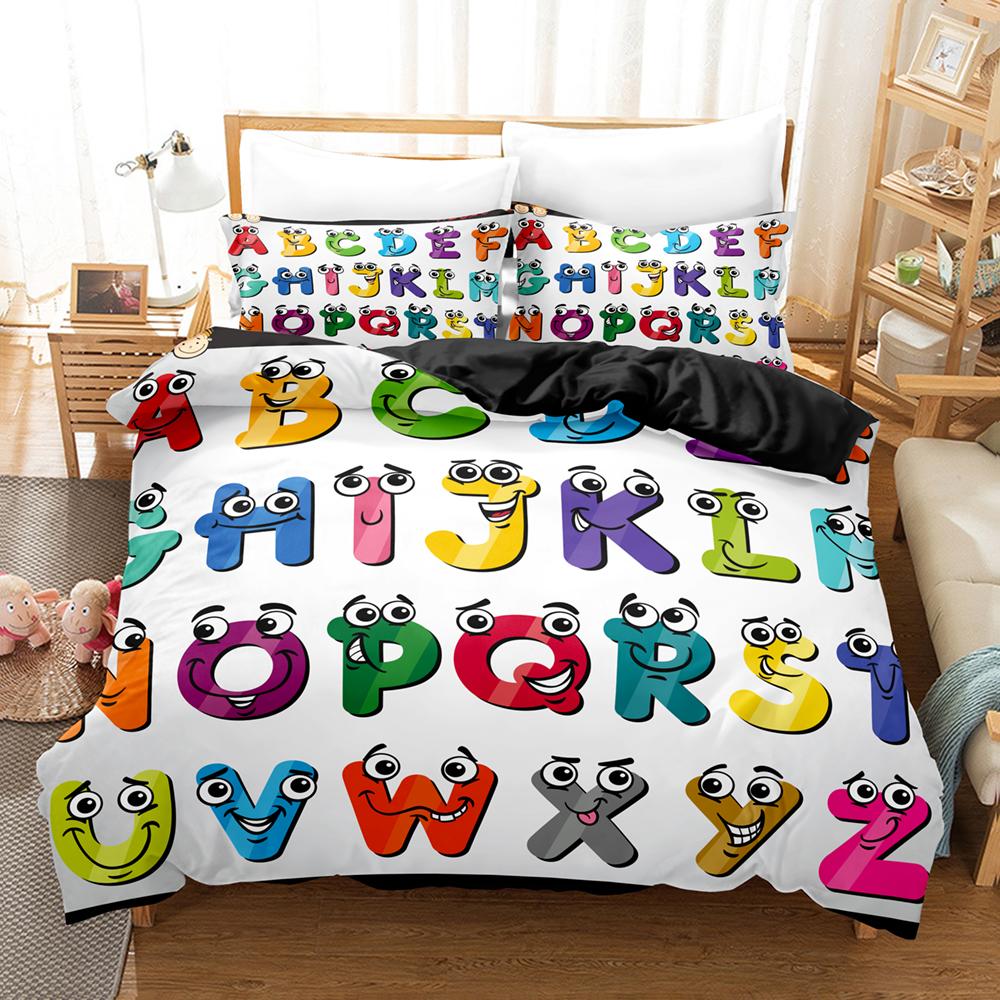 

New 3D Alphabet Lore Bedding Set Single Twin Full Queen King Size Bed Set Girls Boys Bedroom Duvet Cover Sets Anime Duvet Cover EU Twin 135x200cm