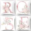 45X45Cm Pink Letter Cushion Pillowcase Decorative Sofa 40X40Cm Pillow Cases Autumn Decoration