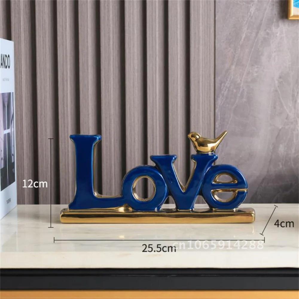 Modern Art Heart Shaped Minimalist Nordic Statue Living Love Electroplated DIY Room Ornament Sculpture Decoration Ceramic Table