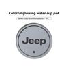 Car Water Cup Drinks Holder Coaster Luminous Mat Accessories For Jeep Cherokee Patriot Liberty Wrangler JK JL Commander AJU1