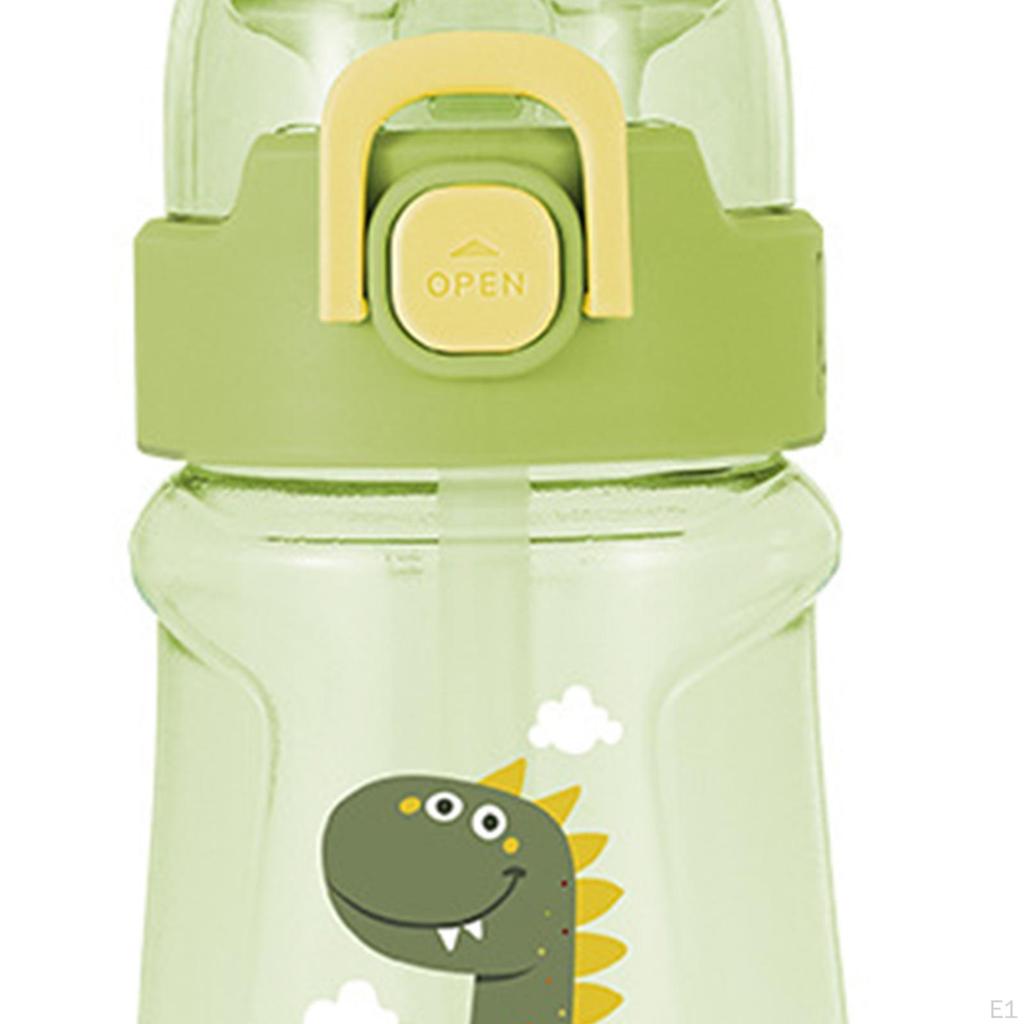 Portable Water Bottle Cartoon 400ml Modern Compact Drinkware with Adjustable Strap for Running