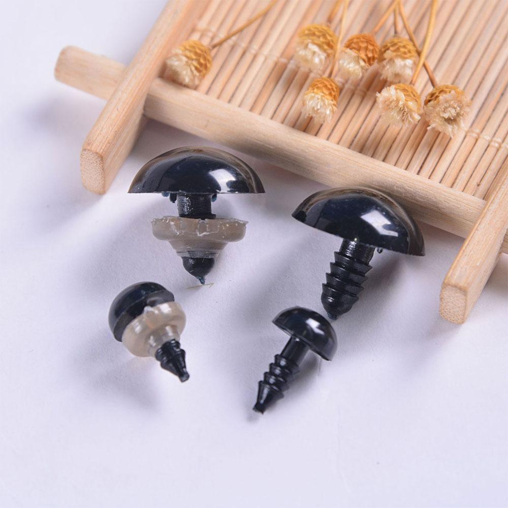 100pcs 5/8/10/12/14mm Black Plastic Safety Eyes For Toys Amigurumi DIY Kit Crafts TeddyBear Toy Eye Doll Decoration Accessories