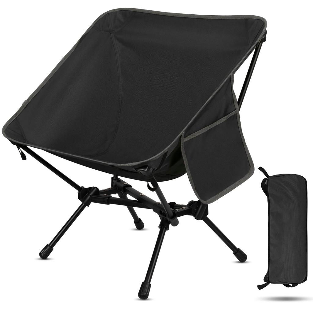 TOBTOS Ultralight Camping Portable Folding Backpacking Compact Camping Chair with Carry Bag for Outdoor Camping Hiking Backpacking Beach Travel Chair,
