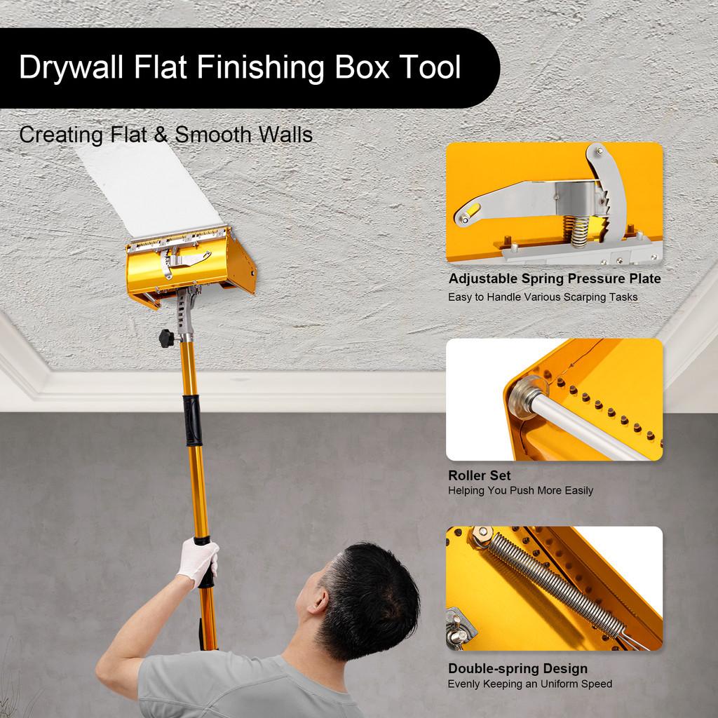 Manual Putty Powder Scraper Renovation Tool Extendable Drywall Special Tools Plastering Flat Finishing Plaster Box Tool
