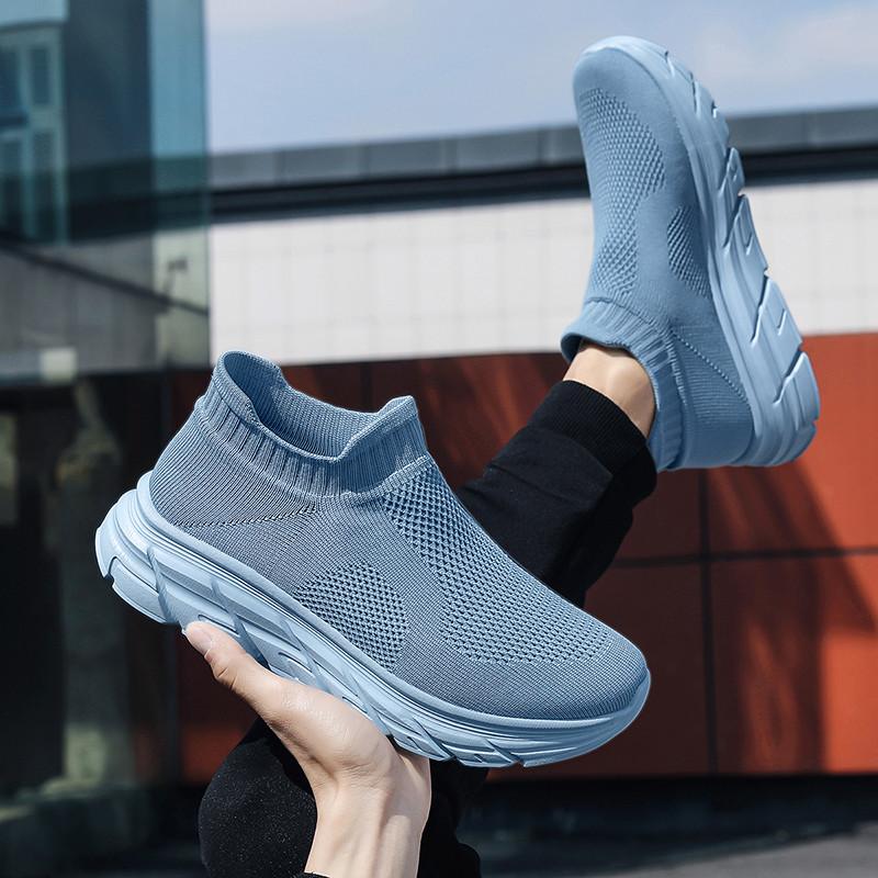 Hot Sale Fashion Running Sneakers for Men Women Breathable Socks Shoes Trainers Men Slip-on Lightweight Sports Shoes Big Size 46