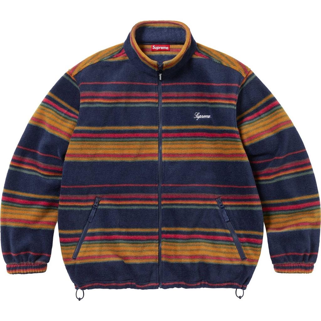 Supreme Stripe Zip Up Fleece Jacket SUP-FW24-138
