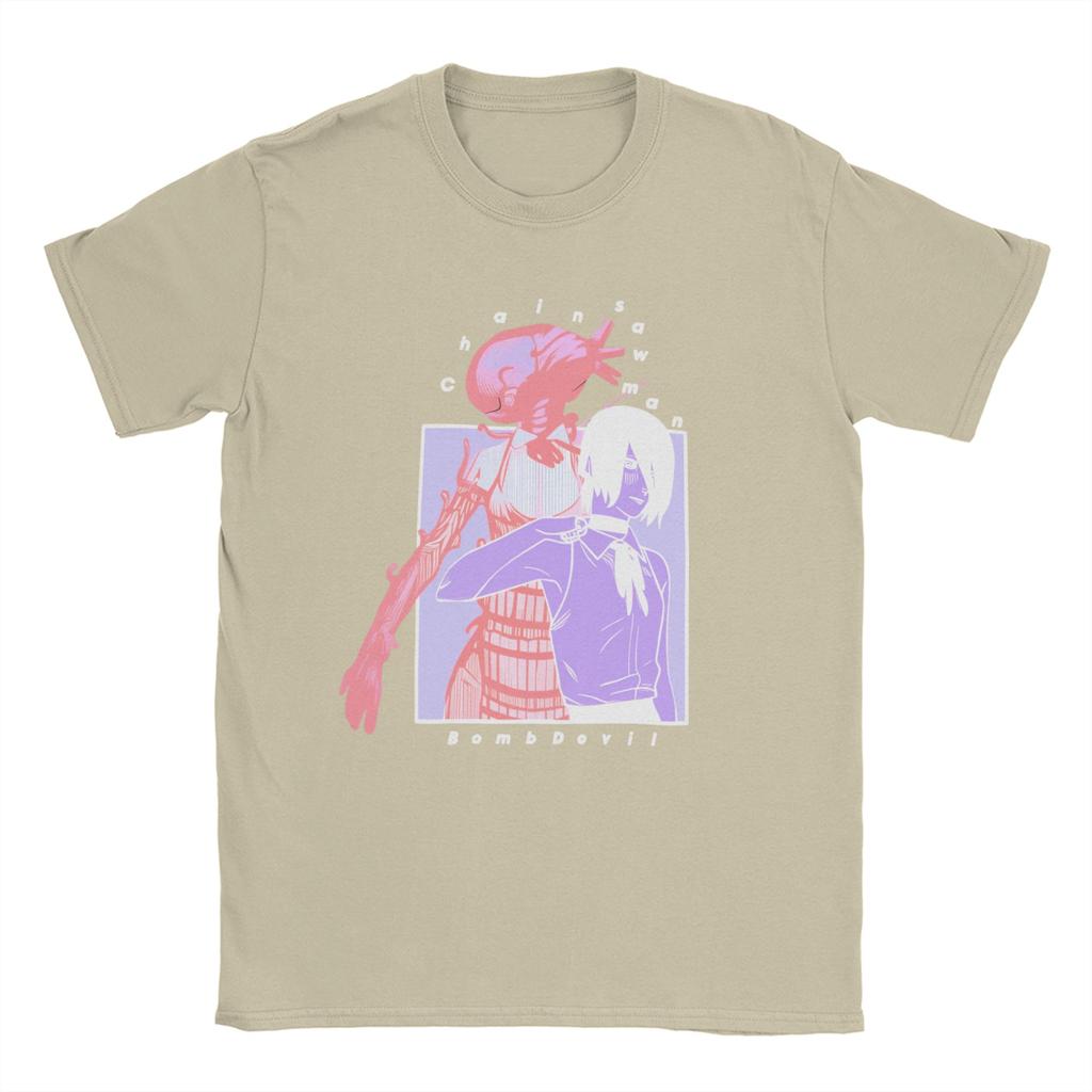 Chainsaws man Rezes Cotton T Shirt For Men Beach  Vintage T Shirts Comfortable Harajuku Tee Shirt Oversized Cheap Tops