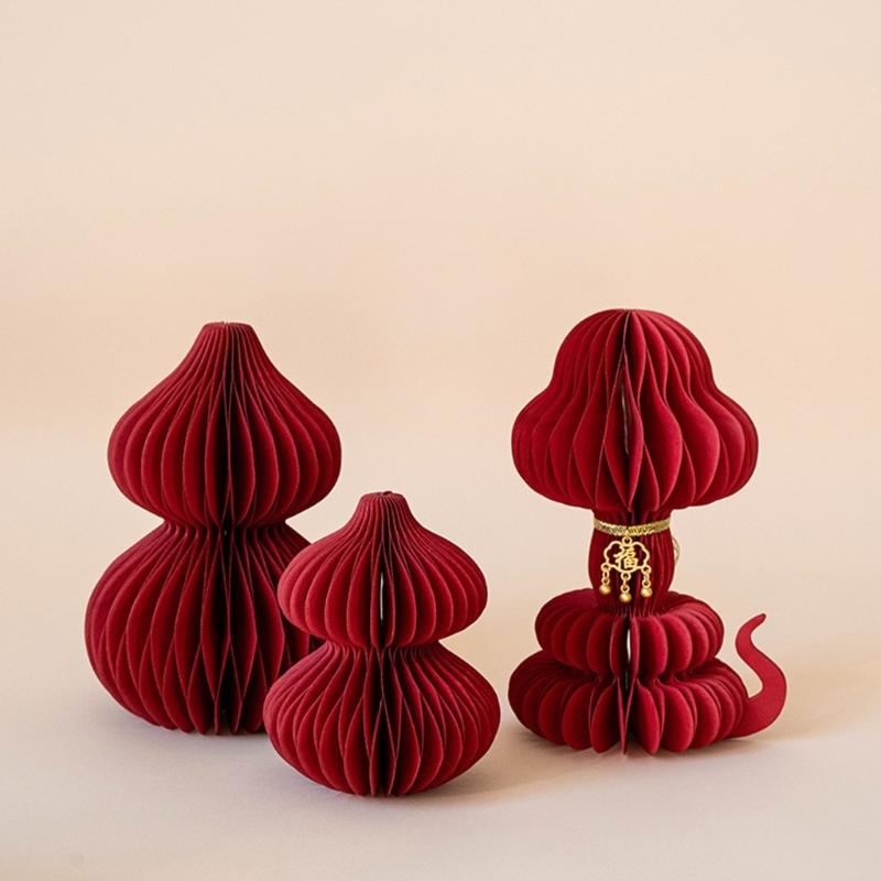 Unique Snake Year Theme Gourd Desktop Decoration Set For Enhancing New Year Atmosphere And Home Decors Taste