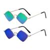 Fashion Metal UV Protection Film Small Diamond Shape Sun Glasses Men's Shades Women's Sunglasses